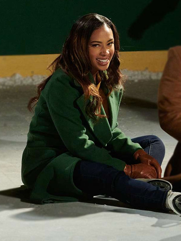 Skye Townsend A Christmas Serenade 2023 Willow Green Trench Coat