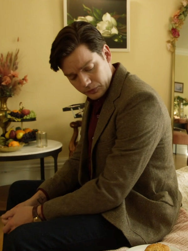 Brian Movie Haunted Wedding 2024 Dominic Sherwood Wool Blazer