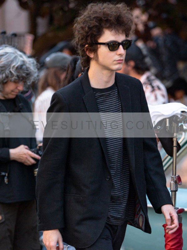 Bob Dylan A Complete Unknown Timothée Chalamet Black Blazer