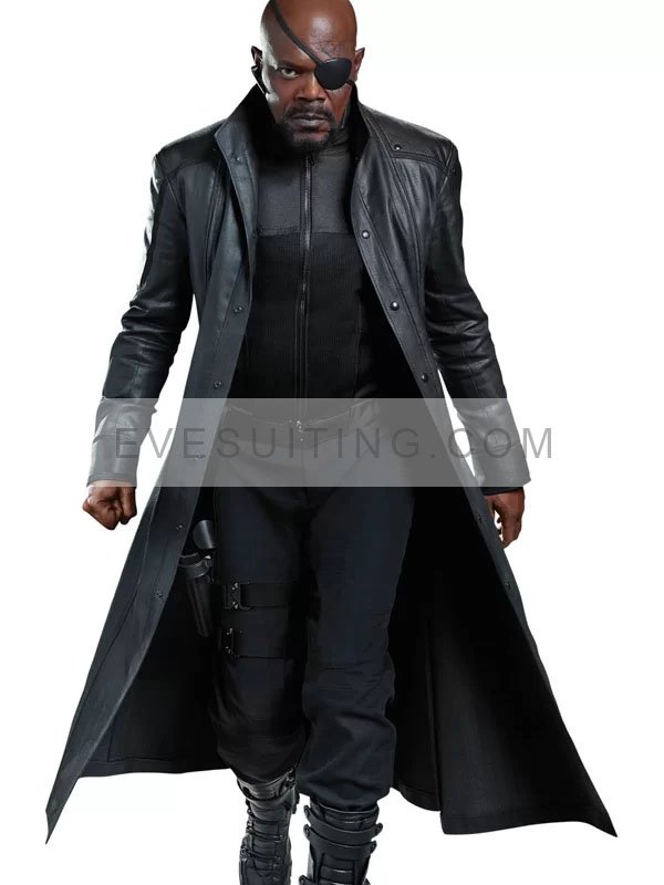 Avengers: Age of Ultron Nick Fury Black Leather Coat