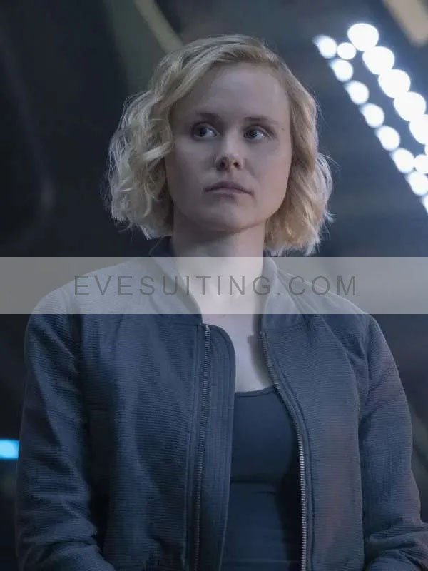 Alison Pill Star Trek Picard S01 Dr. Agnes Jurati Cotton Grey Jacket