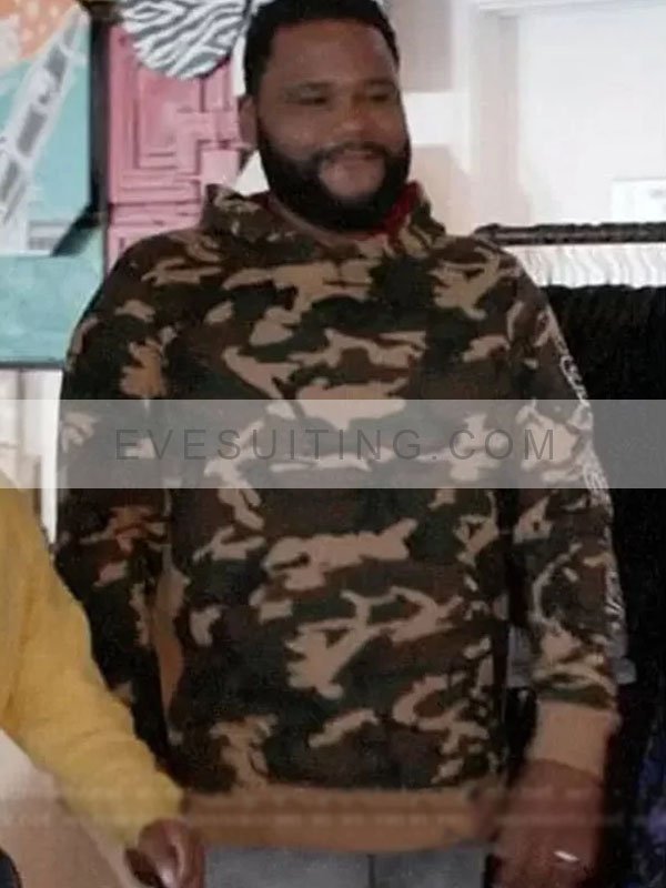 Andre ‘Dre’ Johnson Black-ish Anthony Anderson Camo Fleece Hoodie