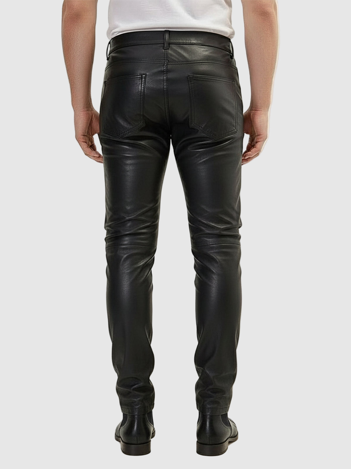Biker Black Leather Pant For men
