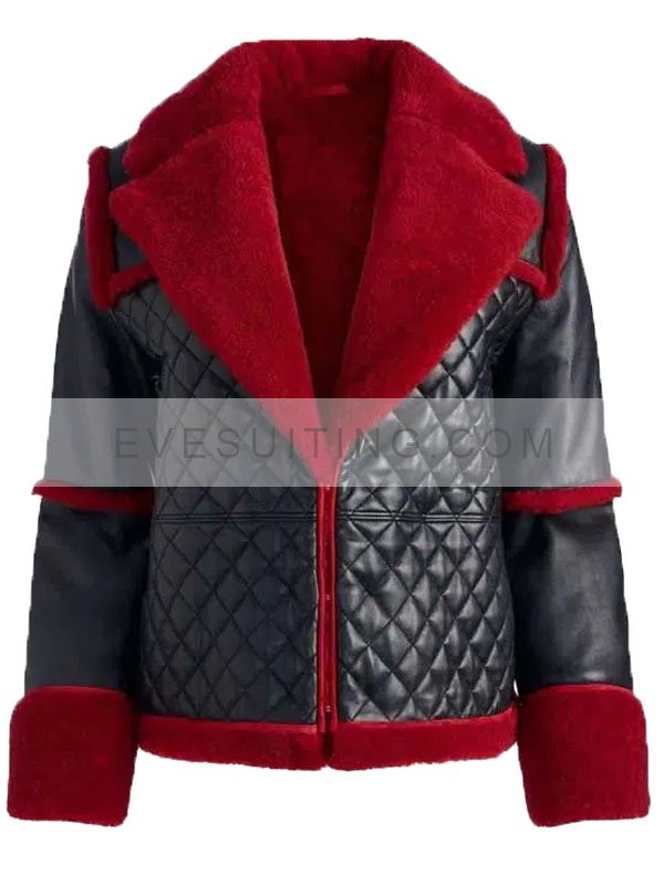 Black Leather Pilot Style Women's Jacket