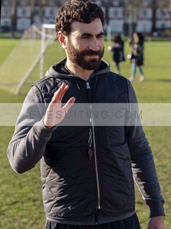 Brett Goldstein Tv Series Ted Lasso Roy Kent Black Quilted Vest