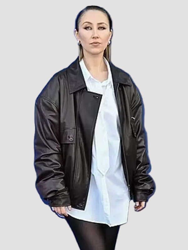 Briony Ariston Adolescence S01 Erin Doherty Brown Leather Jacket