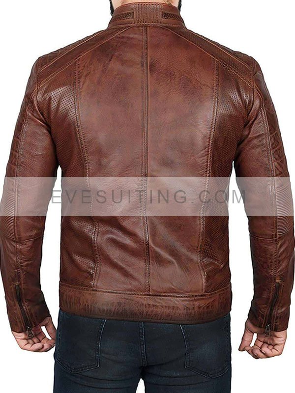 Brown Motorcycle Leather Jacket