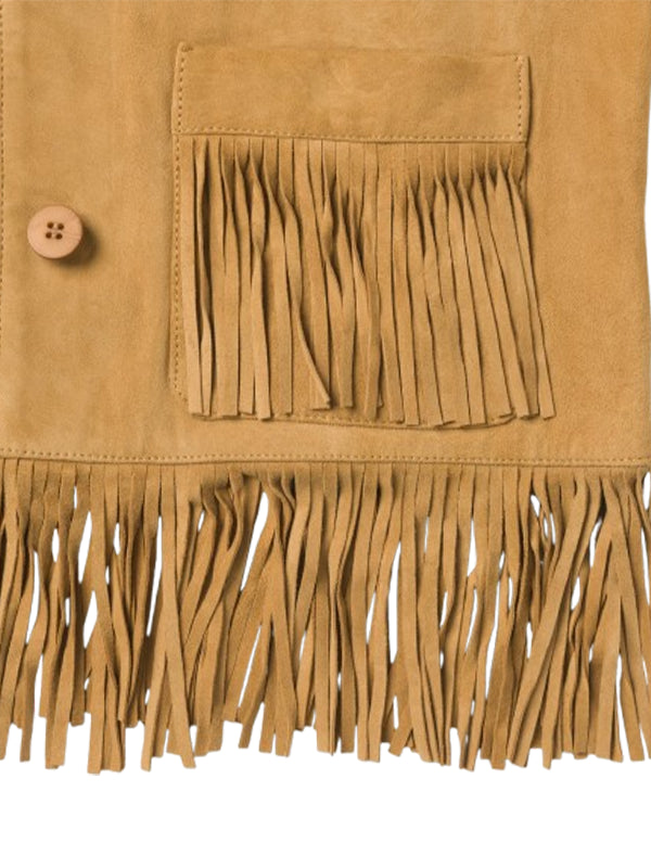 Buy Men's Western Fringe Leather Jacket