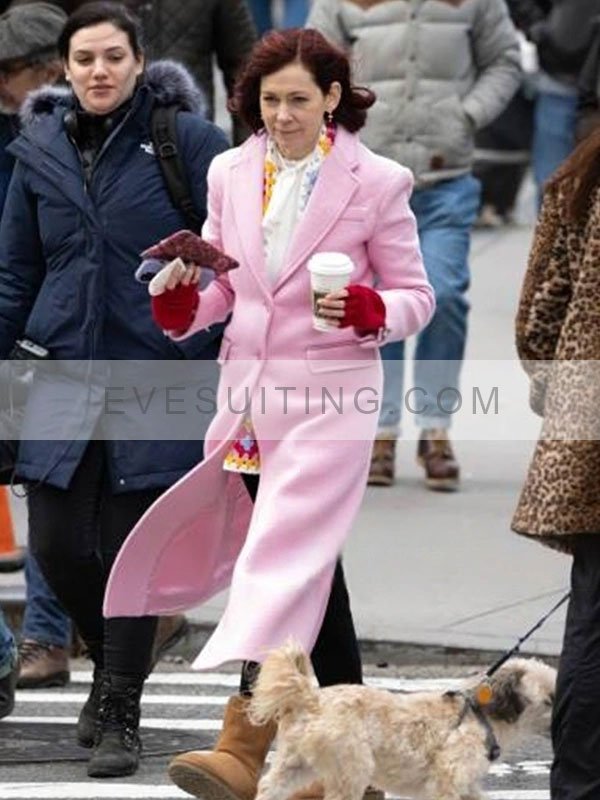 Carrie Preston Pink Trench Wool Coat
