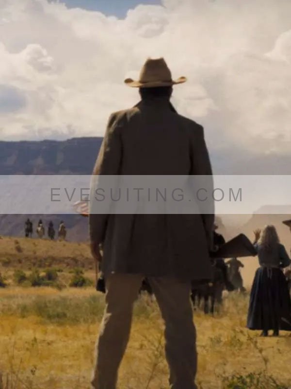 Chapter 1 Horizon An American Saga 2024 Luke Wilson Grey Trench Coat