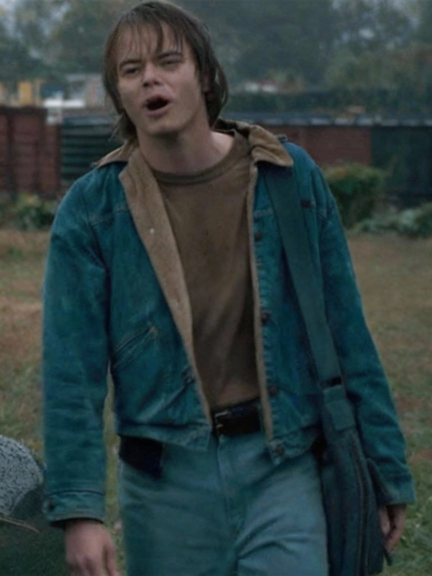 Charlie Heaton Tv Series Stranger Things Jonathan Byers Denim Blue Jacket