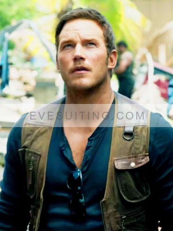 Chris Pratt Jurassic World Fallen Kingdom Leather Vest