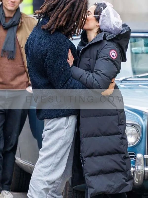 Cindy Breakspeare Bob Marley One Love 2024 Umi Myers Black Puffer Hooded Coat