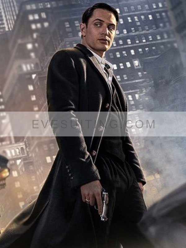 Colin Woodell The Continental 2023 Winston Scott Black Wool Coat