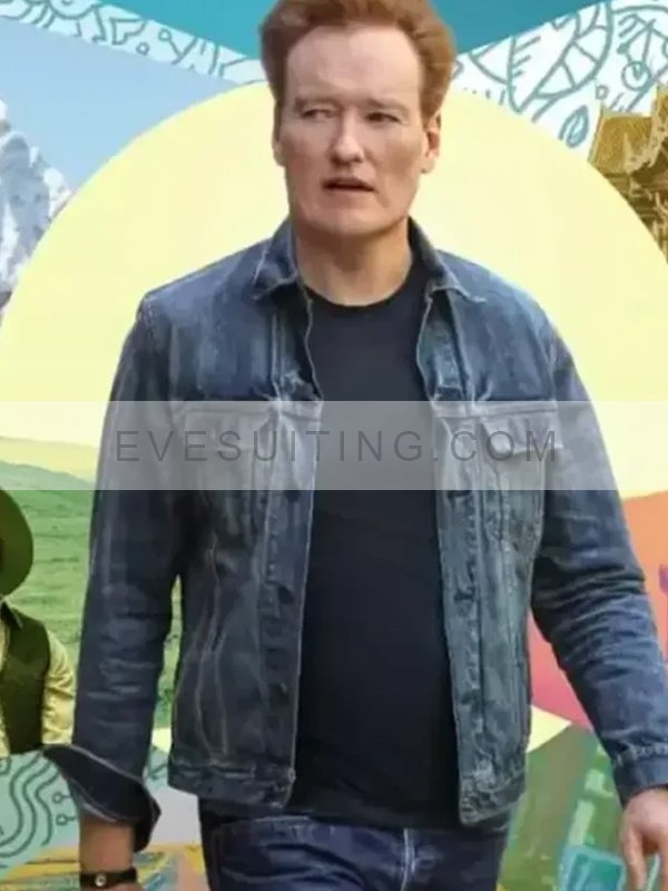 Conan O’Brien Must Go 2024 Blue Denim Jacket