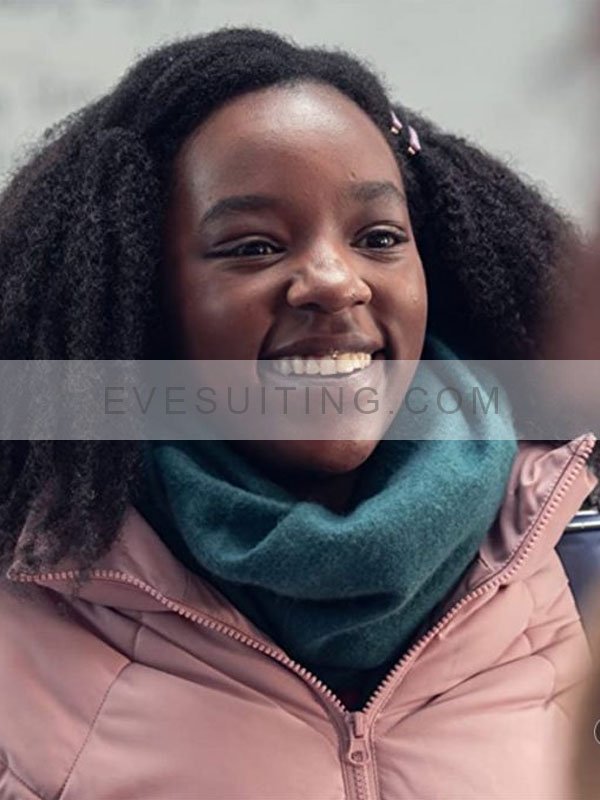 Corinna Brown Heartstopper Tara Jones Pink Puffer Jacket