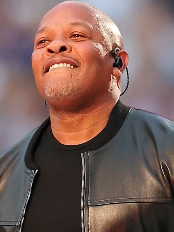 Dr Dre Black Bomber Leather Jacket