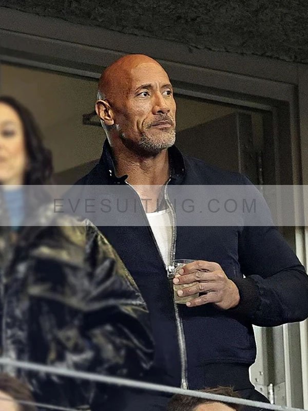 Dwayne Johnson Blue Bomber Jacket