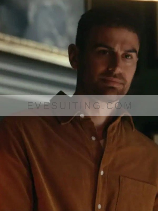 Eddie Halstead The Gentlemen 2024 Theo James Brown Cotton Shirt