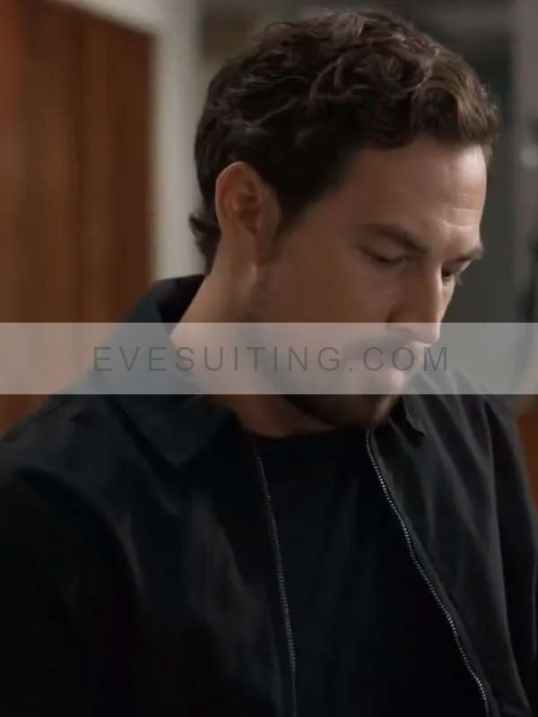 Giacomo Gianniotti Wild Cards 2024 Cole Ellis Black Cotton Jacket