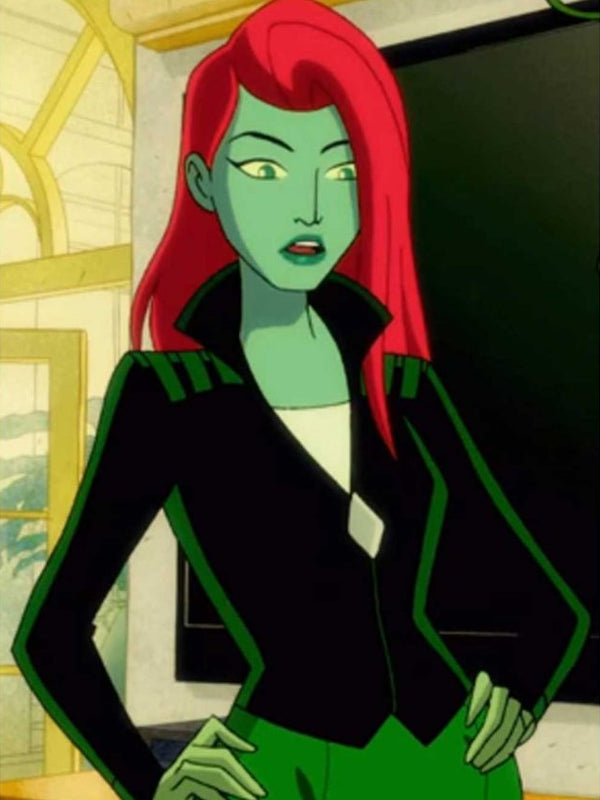Harley Quinn Poison Ivy Black And Green Jacket