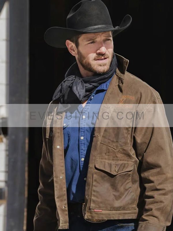 Ian Bohen Tv Series Yellowstone S03 Ryan Brown Cotton Jacket