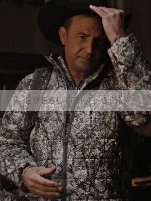 John Dutton TV Series Yellowstone S02 Kevin Costner Snake Print Jacket