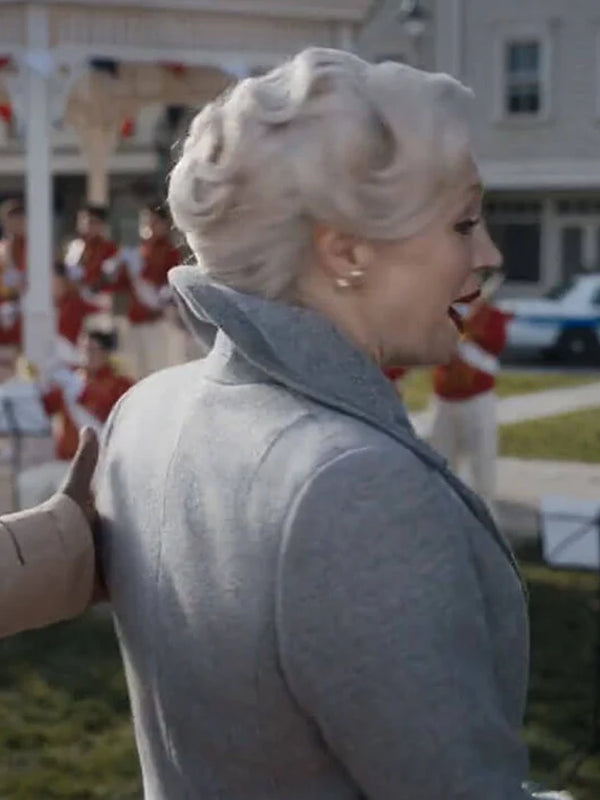 Larissa Weems Wednesday Grey Wool Trench Coat