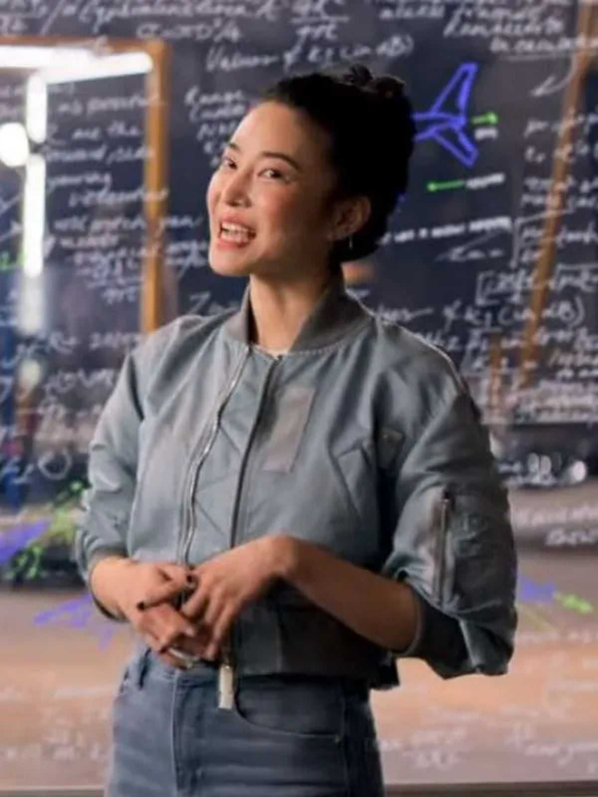 Lift 2024 Kim Yoon-ji Green Bomber Jacket