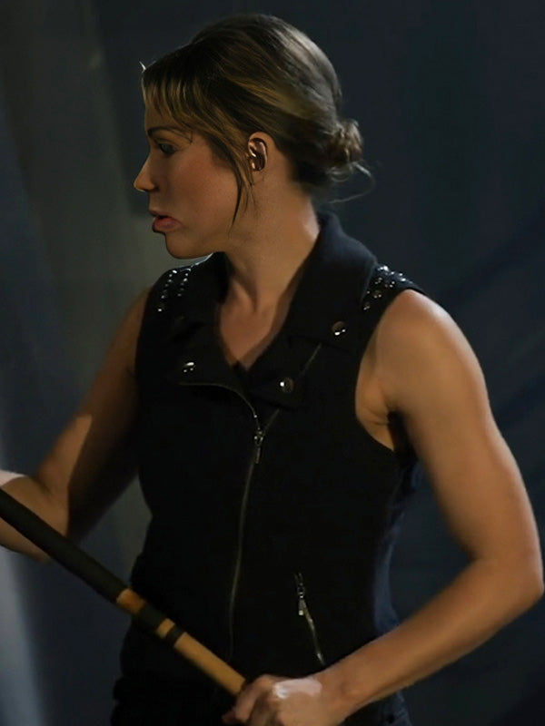 Luna Black Suede Vest