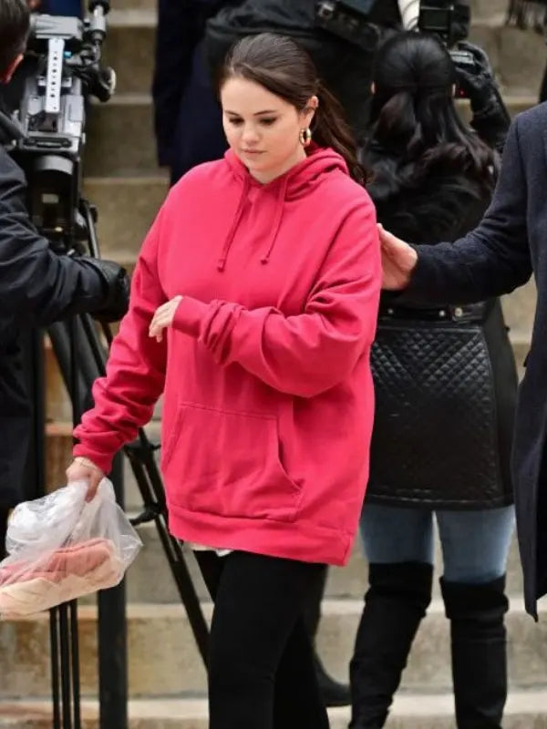 Mabel Mora Only Murders in the Building Selena Gomez Pink Fleece Hoodie
