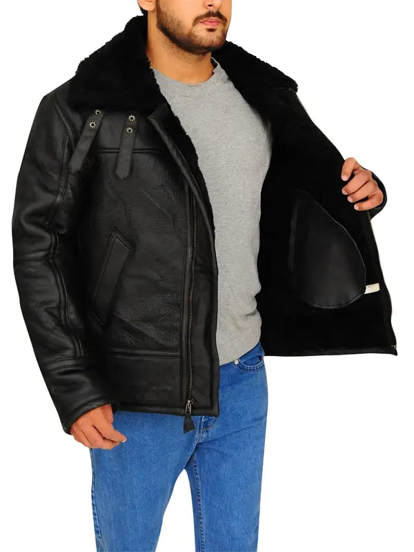 Men's B3 Aviator Leather Shearling Jacket