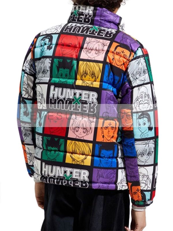 Mens Hunter X Hunter Puffer Parachute Printed Jacket