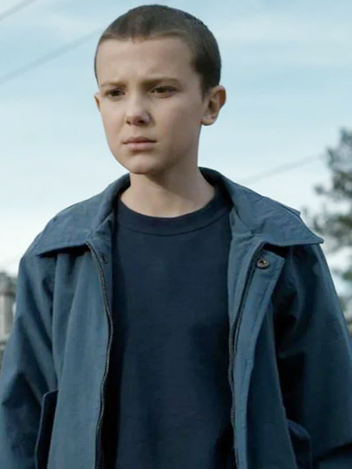 Millie Bobby Cotton Blue Jacket