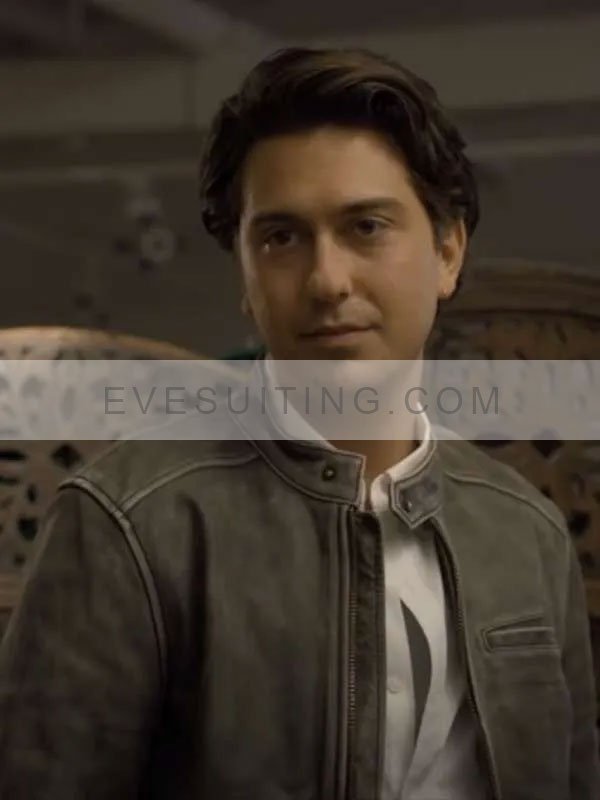 Movie Which Brings Me to You 2024 Nat Wolff Will Distressed Black Leather Jacket
