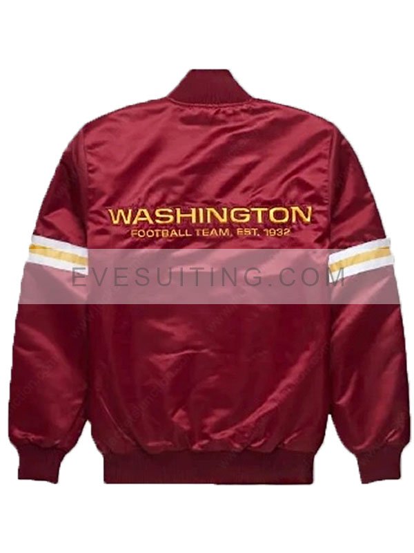 NFL Gridiron Washington Football Team Maroon Bomber Jacket