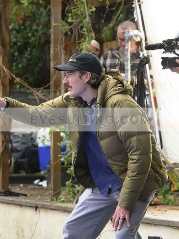 Night Swim 2024 Bryce McGuire Olive Green Hooded Puffer Jacket