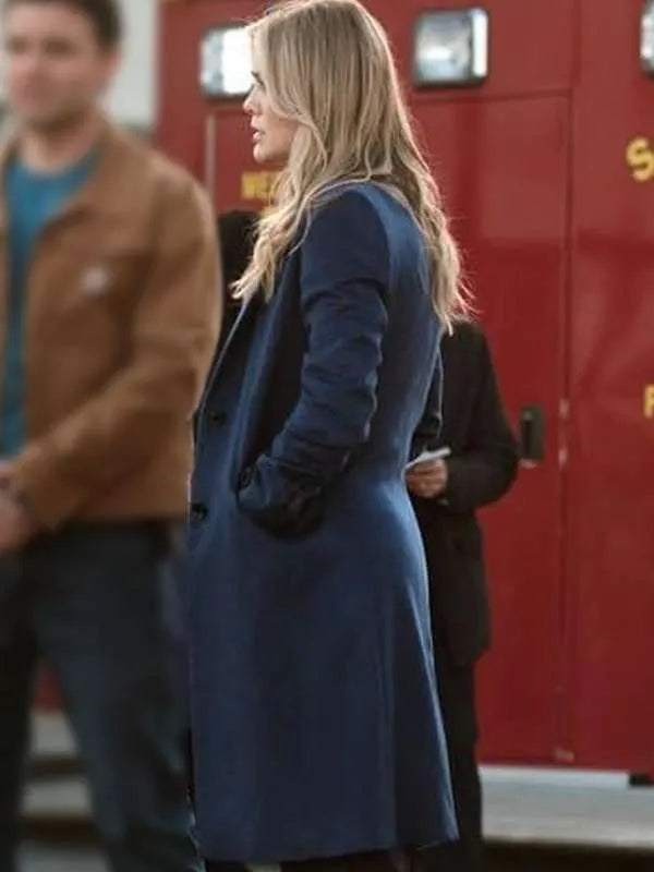 Rebecca Henderson The Hunting Party 2025 Blue Trench Coat