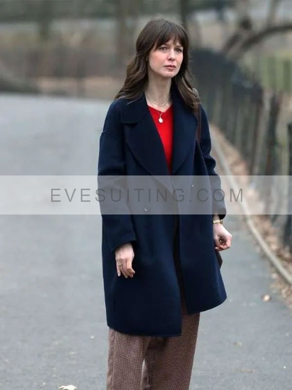 Sadie McCarthy The Girls On The Bus Blue 2024 Melissa Benoist Blue Wool Coat
