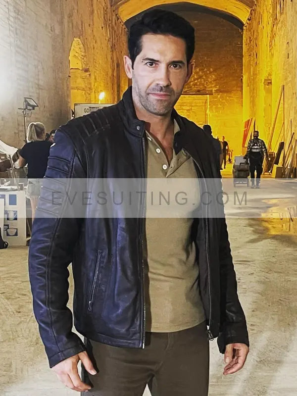 Scott Adkins Accident Man Mike Fallon Biker Jacket