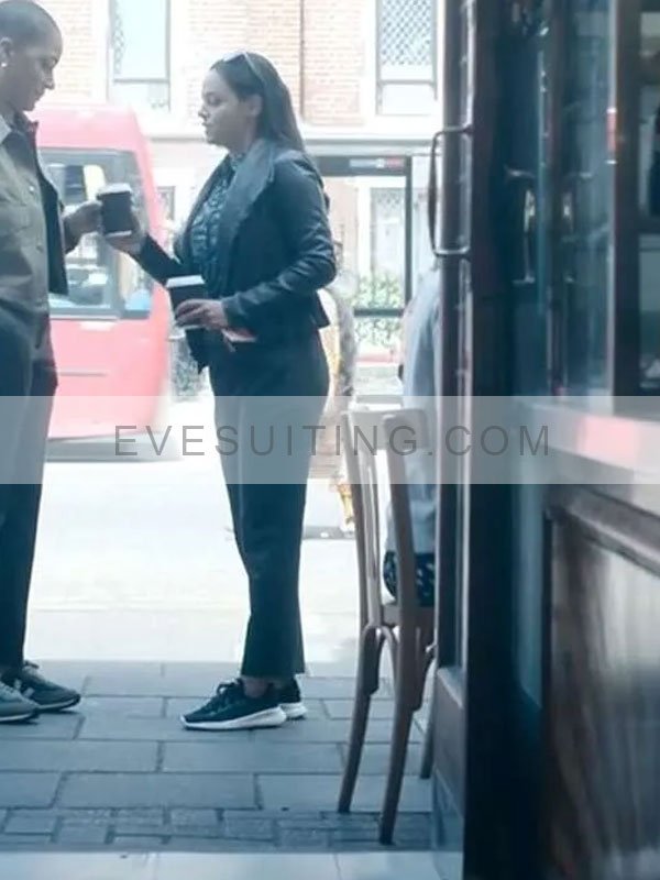 Sonya Singh Criminal Record Season 1 Aysha Kala Black Leather Jacket