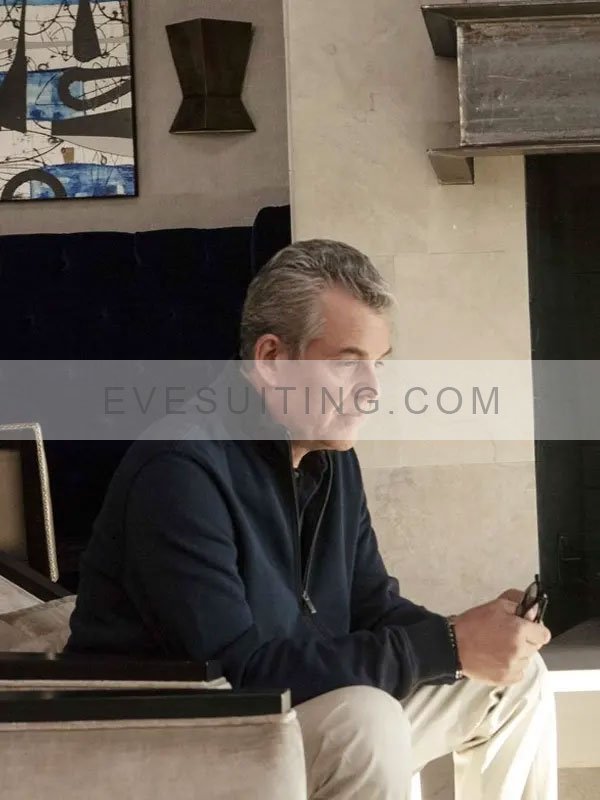 Tv Series Danny Huston Yellowstone Dan Jenkins Blue Cotton Jacket