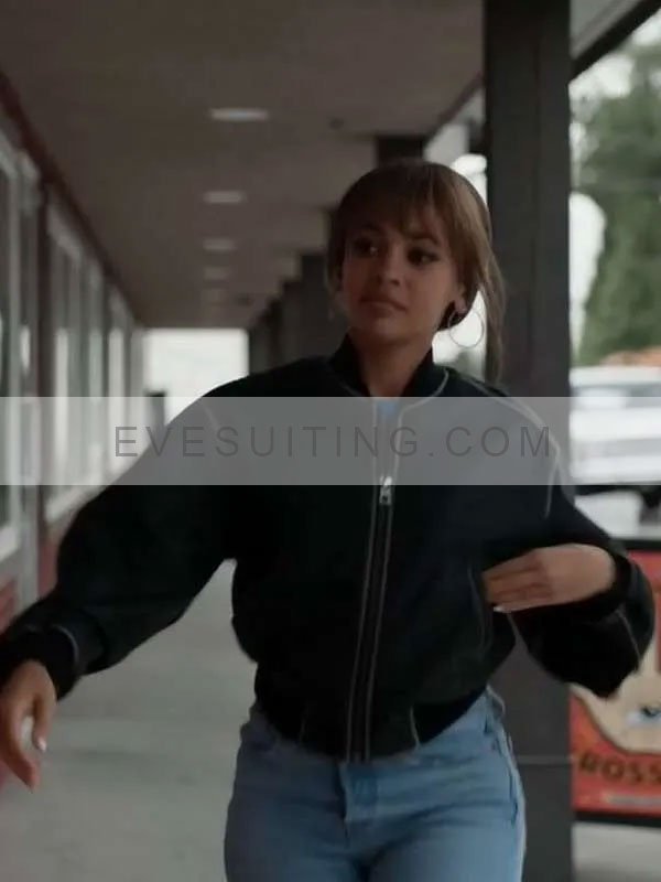 Vanessa Morgan Wild Cards S01 Max Mitchell Black Bomber Leather Jacket