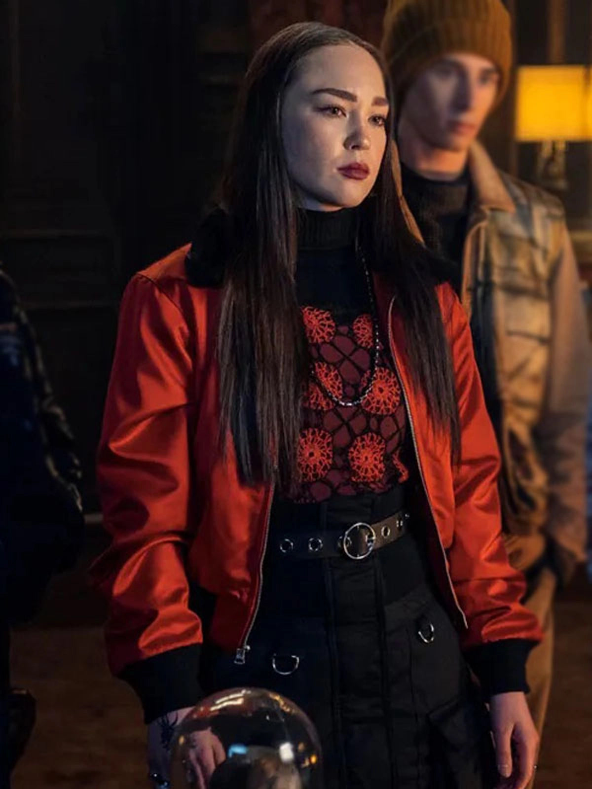 Wednesday Yoko Tanaka Red Bomber Jacket