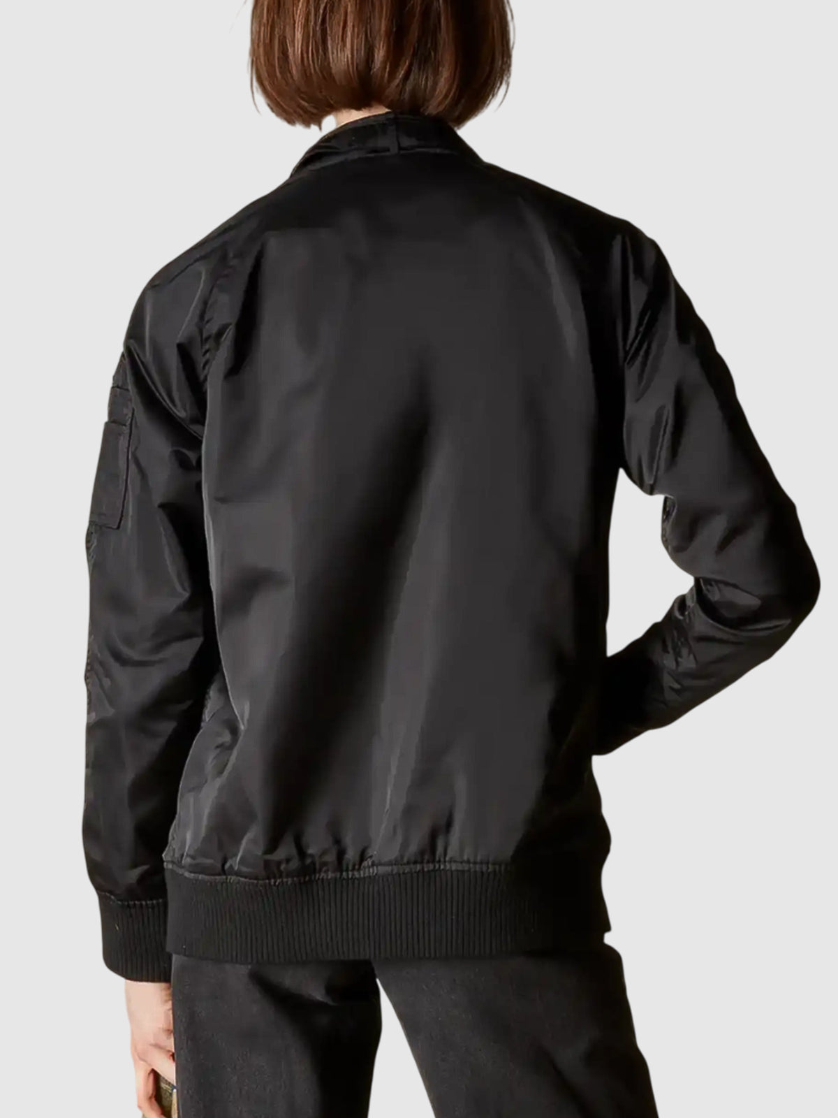Women's Black Stain Bomber Jacket