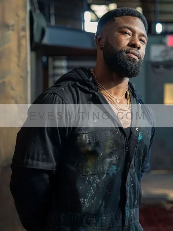 Zyair Malloy Movie Mea Culpa 2024 Trevante Rhodes Cotton Black Jacket With Hood