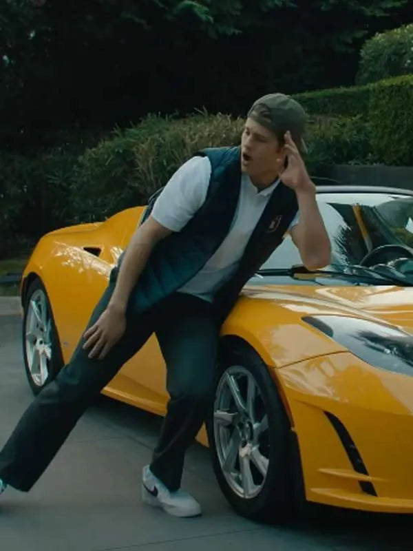 Pat Movie Bad Genius 2024 Samuel Braun Black Puffer Vest