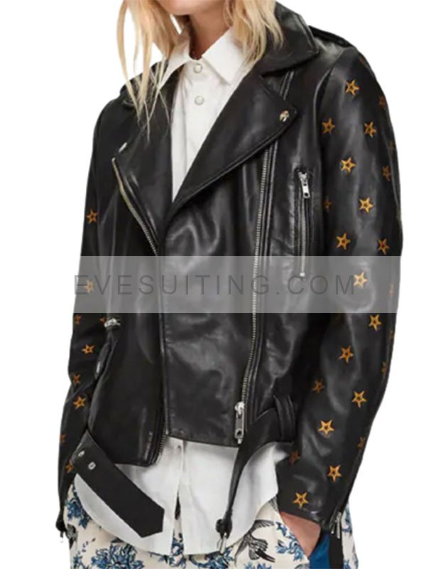 Batwoman Mary Hamilton Stars Leather Jacket