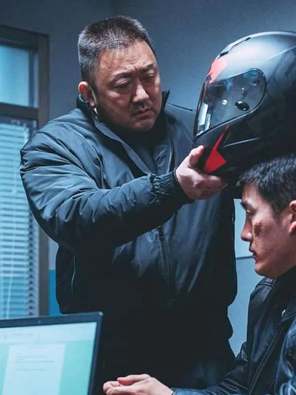 Ma Seok-do Beomjoidosi 4 2024 Ma Dong-seok Black Bomber Jacket