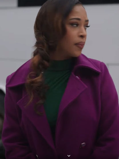 Skye Townsend A Christmas Serenade 2023 Willow Purple Trench Coat